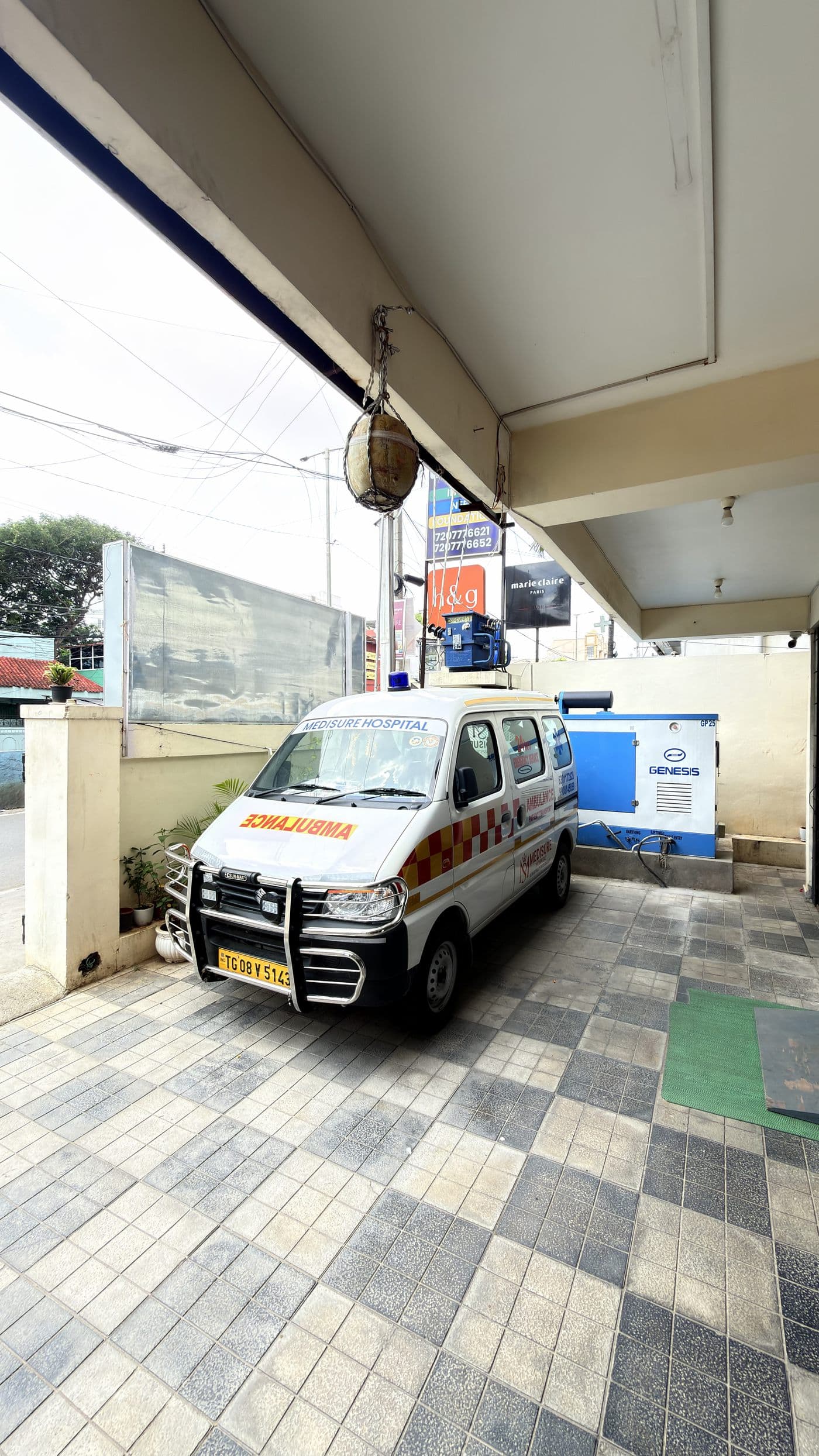 Ambulance ready at the hospital