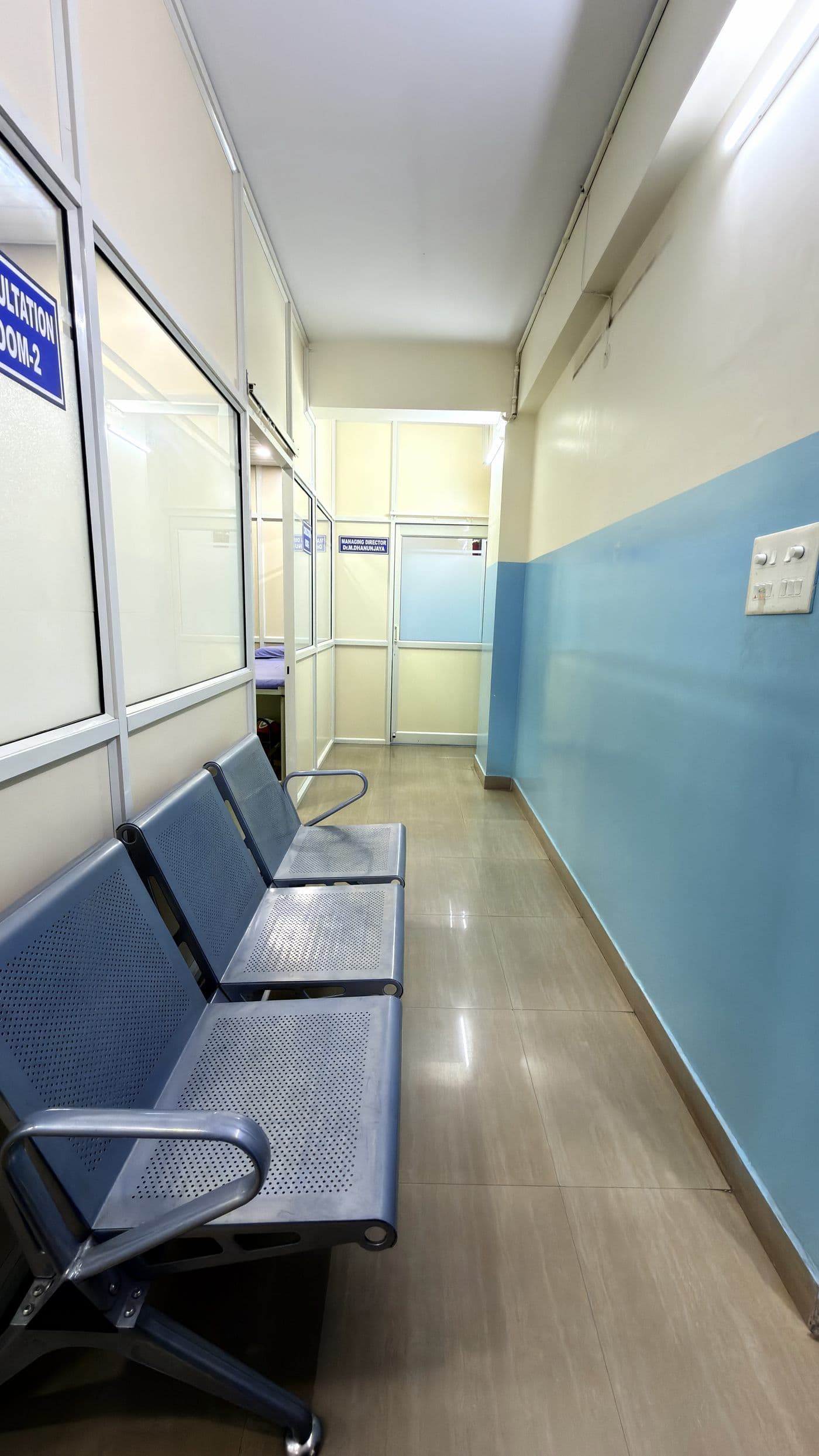 Seating outside the consulting rooms